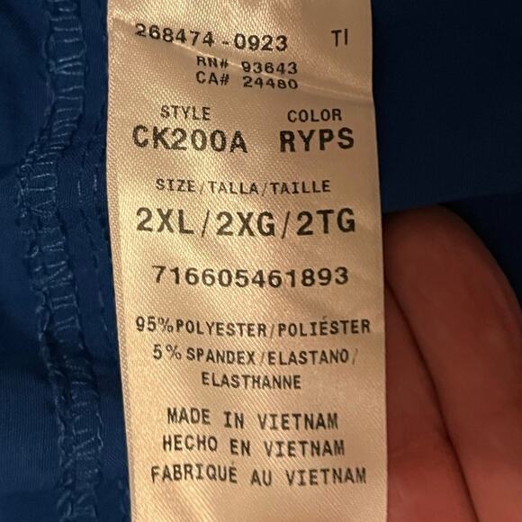 New Infinity Men's Modern Cargo Scrub Pants Size 2XL Athletic Blue Athletic NWT - Picture 4 of 9